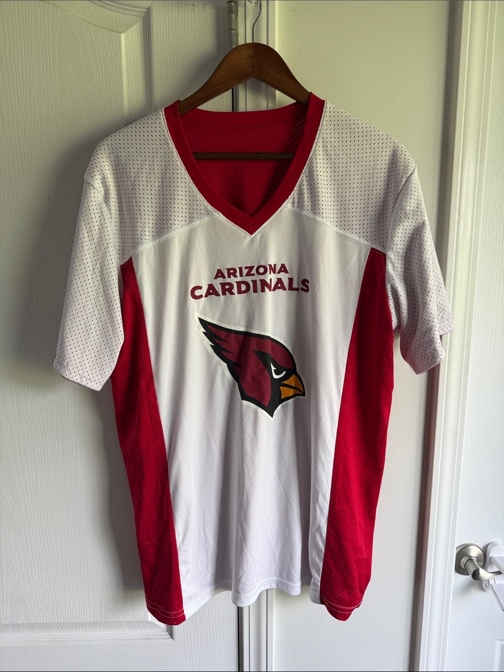Arizona cardinals flag football reversible Men's White and Red Football Jersey